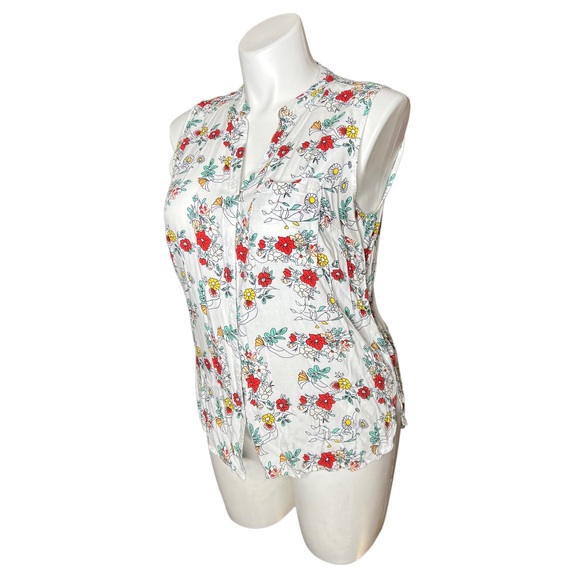 Primark Floral Sleeveless Button Down Tank size 14 - Picture 3 of 15